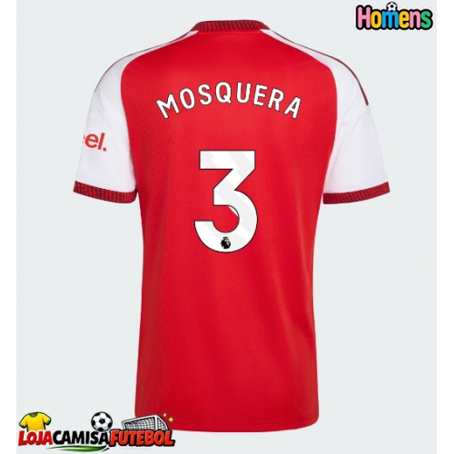 Camisa de Futebol Arsenal Cristhian Mosquera #3 Equipamento Principal 2026-27 Manga Curta